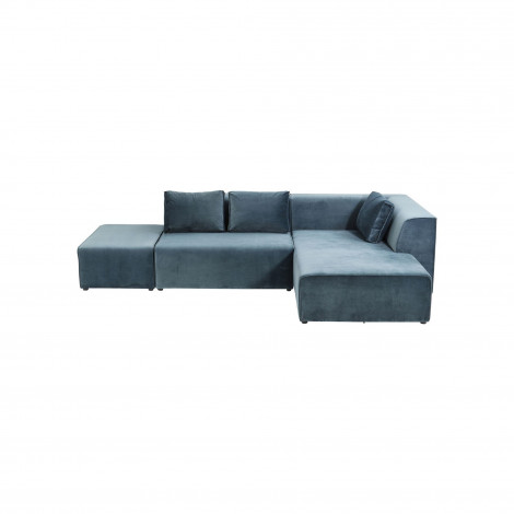 Canapé d'angle Infinity droite velours océan Kare Design|Canape|Kare