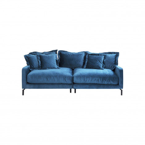 Canapé Lullaby 3 places velours bleu pétrole Kare Design|Canape|Kare