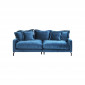 Canapé Lullaby 3 places velours bleu pétrole Kare Design|Canape|Kare