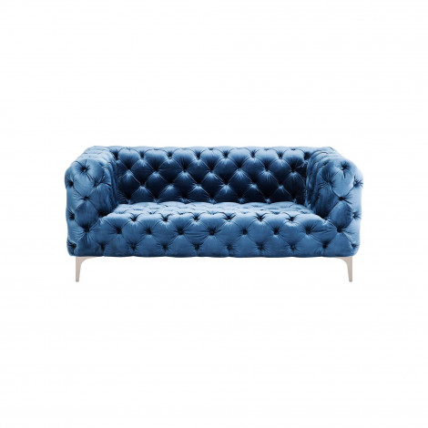 Canapé Look 2 places velours bleu pétrole Kare Design|Canape|Kare