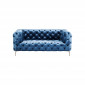 Canapé Look 2 places velours bleu pétrole Kare Design|Canape|Kare