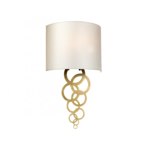 Applique murale Curtis Acier,Faux Soie Laiton vieilli|Appliques murales|Luminaire Center