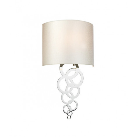 Applique murale Curtis Acier,Faux Soie Chrome poli|Appliques murales|Luminaire Center