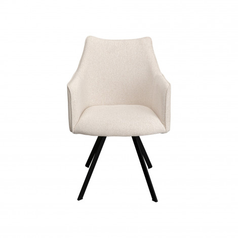Chaise avec accoudoirs pivotante Modino crème Kare Design|Chaise|Kare