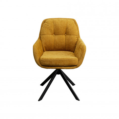 Chaise avec accoudoirs pivotante Molly jaune Kare Design|Chaise|Kare