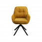 Chaise avec accoudoirs pivotante Molly jaune Kare Design|Chaise|Kare