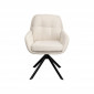 Chaise avec accoudoirs pivotante Molly crème Kare Design|Chaise|Kare