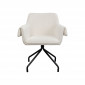 Chaise avec accoudoirs pivotante Bess crème Kare Design|Chaise|Kare
