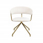 Chaise avec accoudoirs pivotante Belle velours crème Kare Design|Chaise|Kare