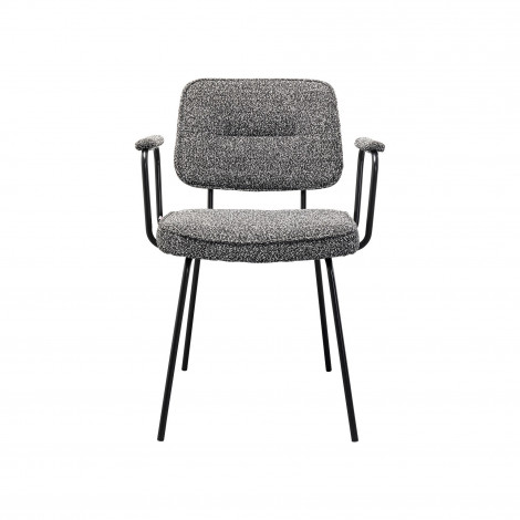 Chaise avec accoudoirs Orelie noire et blanche Kare Design|Chaise|Kare