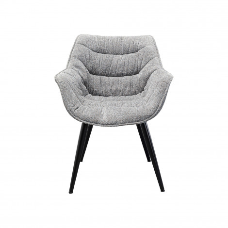 Chaise avec accoudoirs Thelma Melange grise Kare Design|Chaise|Kare