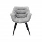 Chaise avec accoudoirs Thelma Melange grise Kare Design|Chaise|Kare
