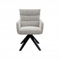 Chaise avec accoudoirs pivotante Bosse noire et blanche Kare Design|Chaise|Kare