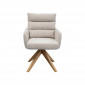 Chaise avec accoudoirs pivotante Bosse crème Kare Design|Chaise|Kare