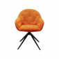 Chaise avec accoudoirs pivotante Carlito Mesh orange Kare Design|Chaise|Kare