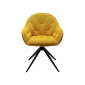 Chaise avec accoudoirs pivotante Carlito Mesh jaune Kare Design|Chaise|Kare