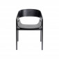Chaise avec accoudoirs Biarritz noire Kare Design|Chaise|Kare