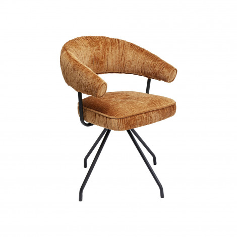 Chaise avec accoudoirs pivotante Arabella orange Kare Design|Chaise|Kare