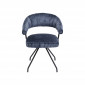 Chaise avec accoudoirs pivotante Arabella bleue Kare Design|Chaise|Kare