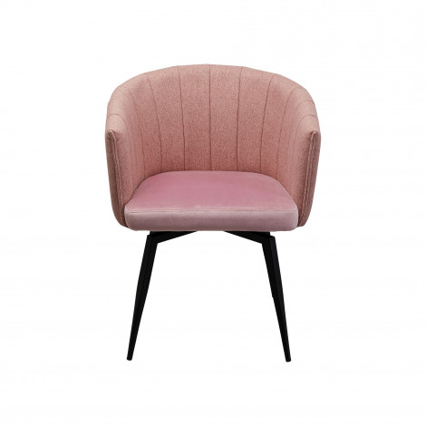 Chaise avec accoudoirs pivotante Merida rose Kare Design|Chaise|Kare