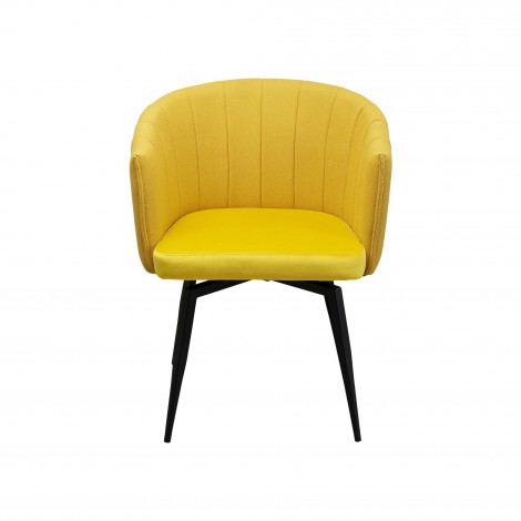 Chaise avec accoudoirs pivotante Merida jaune Kare Design|Chaise|Kare