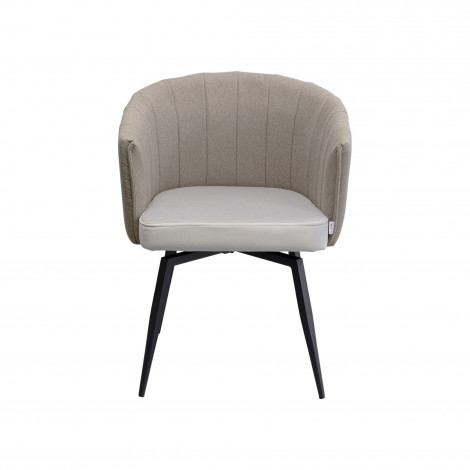 Chaise avec accoudoirs pivotante Merida grise Kare Design|Chaise|Kare