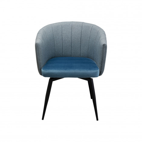 Chaise avec accoudoirs pivotante Merida bleue Kare Design|Chaise|Kare