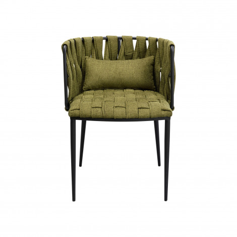 Chaise avec accoudoirs Saluti verte Kare Design|Chaise|Kare