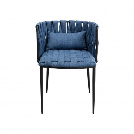 Chaise avec accoudoirs Saluti bleue Kare Design|Chaise|Kare