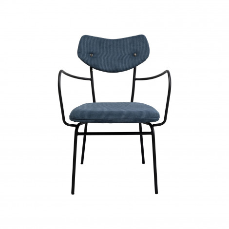 Chaise avec accoudoirs Viola bleue Kare Design|Chaise|Kare