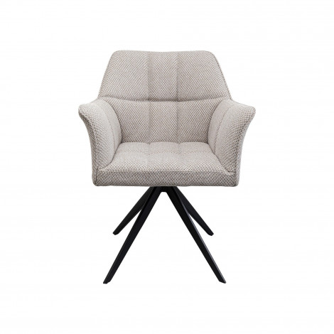 Chaise avec accoudoirs pivotante Thinktank grise Kare Design|Chaise|Kare
