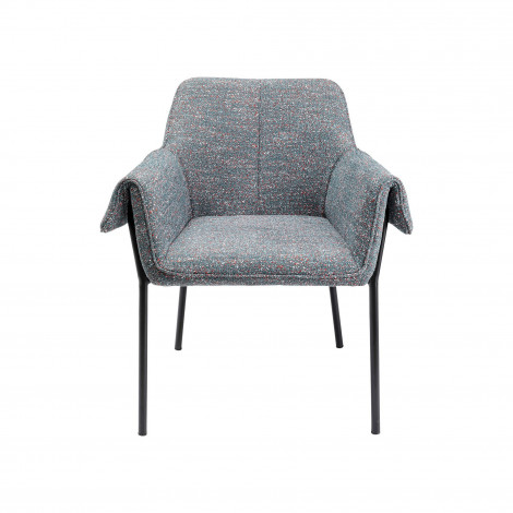 Chaise avec accoudoirs Bess Flitter grise Kare Design|Chaise|Kare