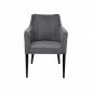 Chaise avec accoudoirs Mode Cord côtelée grise Kare Design|Chaise|Kare