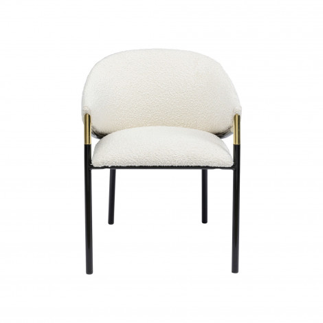 Chaise avec accoudoirs Boulevard Boucle crème Kare Design|Chaise|Kare
