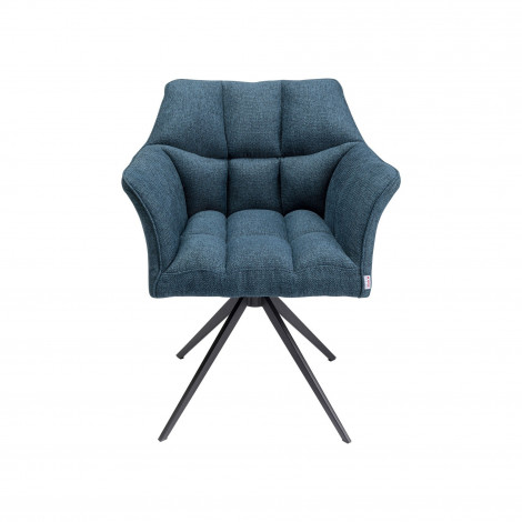 Chaise avec accoudoirs pivotante Thinktank bleue Kare Design|Chaise|Kare