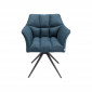 Chaise avec accoudoirs pivotante Thinktank bleue Kare Design|Chaise|Kare