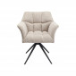 Chaise avec accoudoirs pivotante Thinktank crème Kare Design|Chaise|Kare