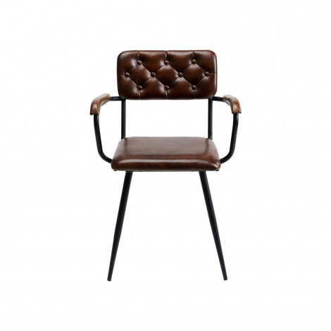 Chaise avec accoudoirs Salsa marron Kare Design|Chaise|Kare