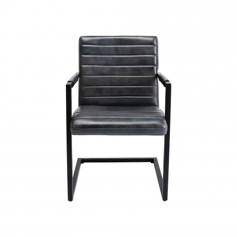 Chaise avec accoudoirs Cantilever Lola grise Kare Design|Chaise|Kare