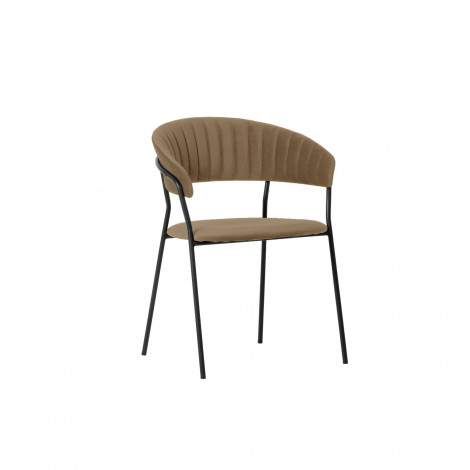Chaise avec accoudoirs Belle velours marron Kare Design|Chaise|Kare