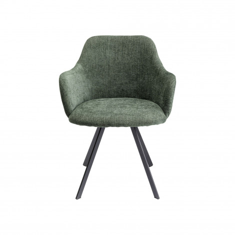 Chaise avec accoudoirs pivotante Lady Loco Coco verte Kare Design|Chaise|Kare