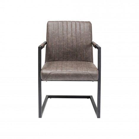 Chaise avec accoudoirs Cantilever Thamos marron Kare Design|Chaise|Kare