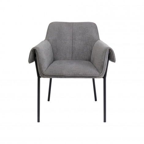Chaise avec accoudoirs Bess grise Kare Design|Chaise|Kare