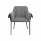 Chaise avec accoudoirs Bess grise Kare Design|Chaise|Kare