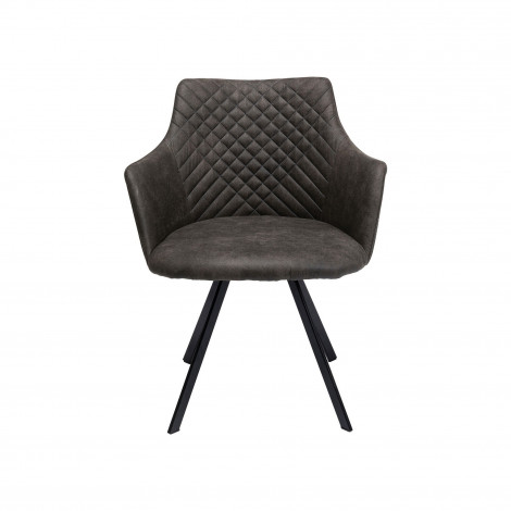 Chaise avec accoudoirs pivotante Coco gris anthracite Kare Design|Chaise|Kare