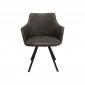 Chaise avec accoudoirs pivotante Coco gris anthracite Kare Design|Chaise|Kare