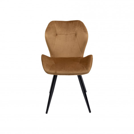 Chaise Viva velours marron et noir Kare Design|Chaise|Kare