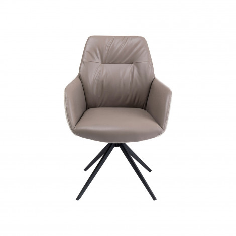 Chaise avec accoudoirs pivotante Amira grise Kare Design|Chaise|Kare