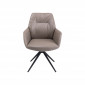 Chaise avec accoudoirs pivotante Amira grise Kare Design|Chaise|Kare
