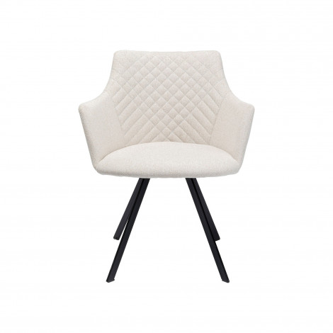 Chaise avec accoudoirs pivotante Coco crème Kare Design|Chaise|Kare